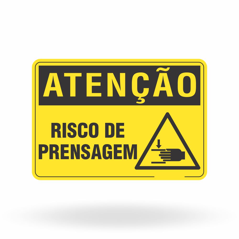 Placa Atenção - Risco de Prensagem