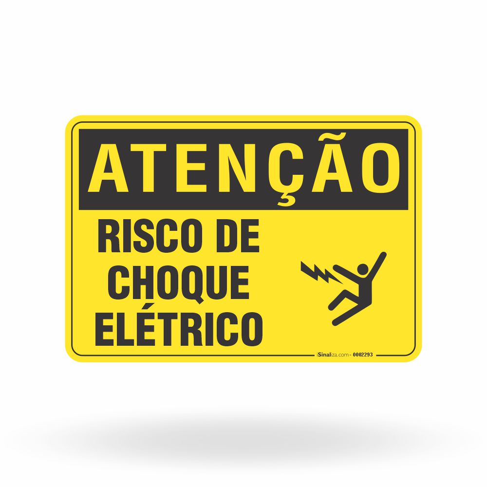 Placa Atenção - Risco de Choque Elétrico