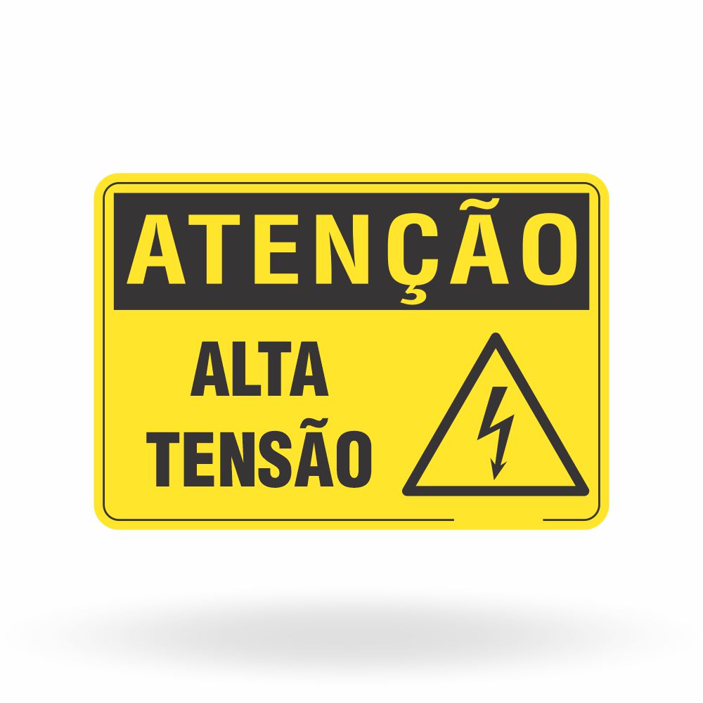 Placa Atenção - Alta Tensão