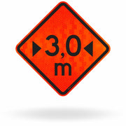 Placa Largura Limitada 3.0 Metros A-37 - Obra