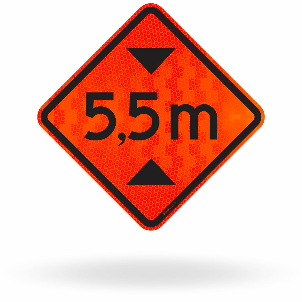 Placa Altura Limitada 5.5 Metros A-37 - Obra