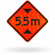 Placa Altura Limitada 5.5 Metros A-37 - Obra