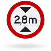 Placa Altura Máxima Permitida 2,8 Metros (R-15)