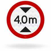 Placa Altura Máxima Permitida 4,0 Metros (R-15)