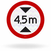 Placa Altura Máxima Permitida 4,5 Metros (R-15)