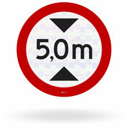 Placa Altura Máxima Permitida 5,0 Metros (R-15)