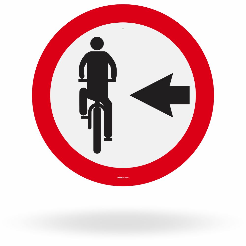Placa Ciclista, Transite à Esquerda (R-35a)