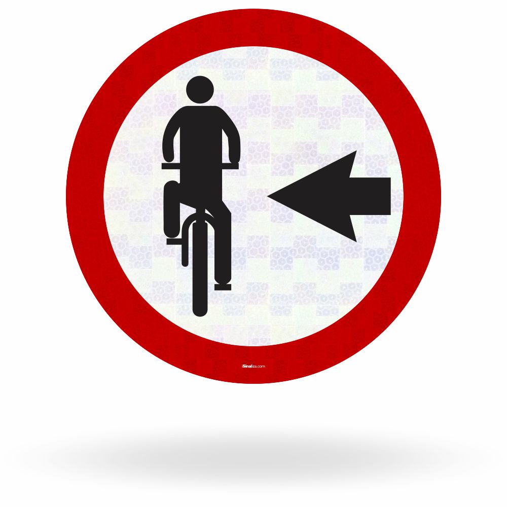 Placa Ciclista, Transite à Esquerda (R-35a)