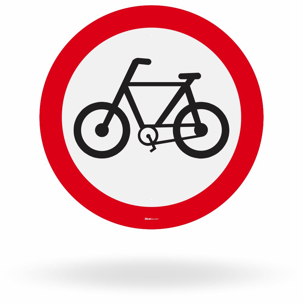 Placa Circulação Exclusiva de Bicicletas (R-34)