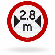 Placa Largura Máxima Permitida 2,8m (R-16)
