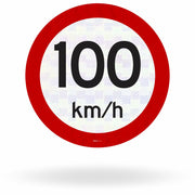 Placa Velocidade Máxima Permitida 100 km/h (R-19)
