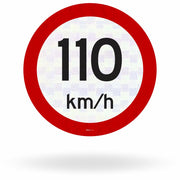 Placa Velocidade Máxima Permitida 110 km/h (R-19)