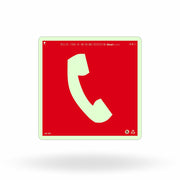 Placa "Telefone de Emergência" Fotoluminescente E4 com ColorAdd