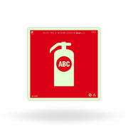 Placa "Extintor ABC" Fotoluminescente E5-B com ColorAdd