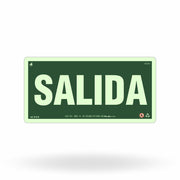 Placa Rota de Fuga "Salida" Fotoluminescente S12-E com ColorAdd