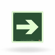 Placa Complementar "Seta" Fotoluminescente C3 com ColorAdd