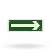Placa Complementar "Seta" Fotoluminescente C1 com ColorAdd