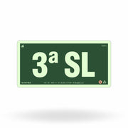 Placa de Andar "3º Subsolo" Fotoluminescente S17-SL3 com ColorAdd