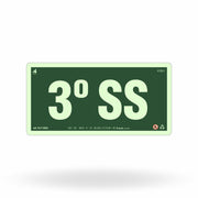 Placa de Andar "3º Subsolo" Fotoluminescente S17-SS3 com ColorAdd