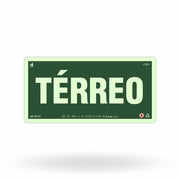 Placa de Andar "Térreo" Fotoluminescente S17-T com ColorAdd