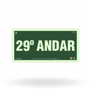 Placa "29º Andar" Fotoluminescente S17-29 com ColorAdd