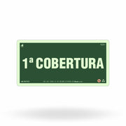 Placa "1ª Cobertura" Fotoluminescente S17-C1 com ColorAdd