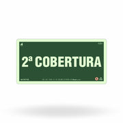 Placa "2ª Cobertura" Fotoluminescente S17-C2 com ColorAdd