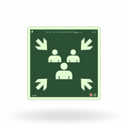 Placa "Ponto de Encontro" Fotoluminescente S40 com ColorAdd