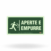 Placa de Acionamento "Aperte e Empurre" S18 com ColorAdd
