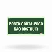 Placa Rota de Fuga "Porta Corta-Fogo" S32 com ColorAdd