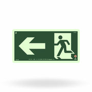 Placa Rota de Fuga "Saída à Esquerda" S2 com ColorAdd