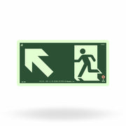 Placa Rota de Fuga "Sobe à Esquerda" S5 com ColorAdd