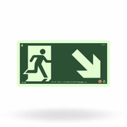 Placa Rota de Fuga "Desce à Direita" S6 com ColorAdd