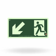 Placa Rota de Fuga "Desce à Esquerda" S7 com ColorAdd