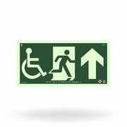 Placa Rota de Fuga Acessível "Siga em Frente" S15-C com ColorAdd