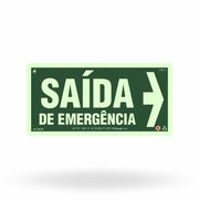 Placa "Saída de Emergência" (Seta Direita) S23-D com ColorAdd