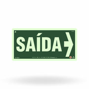 Placa "Saída de Emergência" (Seta Direita) S24-D com ColorAdd