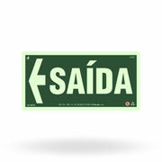 Placa "Saída" (Seta Esquerda) S24-E com ColorAdd