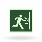 Placa "Porta Corta-Fogo Empurre" S19 com ColorAdd