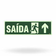 Placa "Saída de Emergência" (Seta Cima) S13-C com ColorAdd