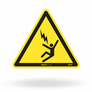 Etiqueta de Segurança "Risco de Choque Elétrico" - (Embalagem com 10 unidades)