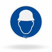 Etiqueta de Segurança "Obrigatório Uso de Capacete" - (Embalagem com 10 unidades)