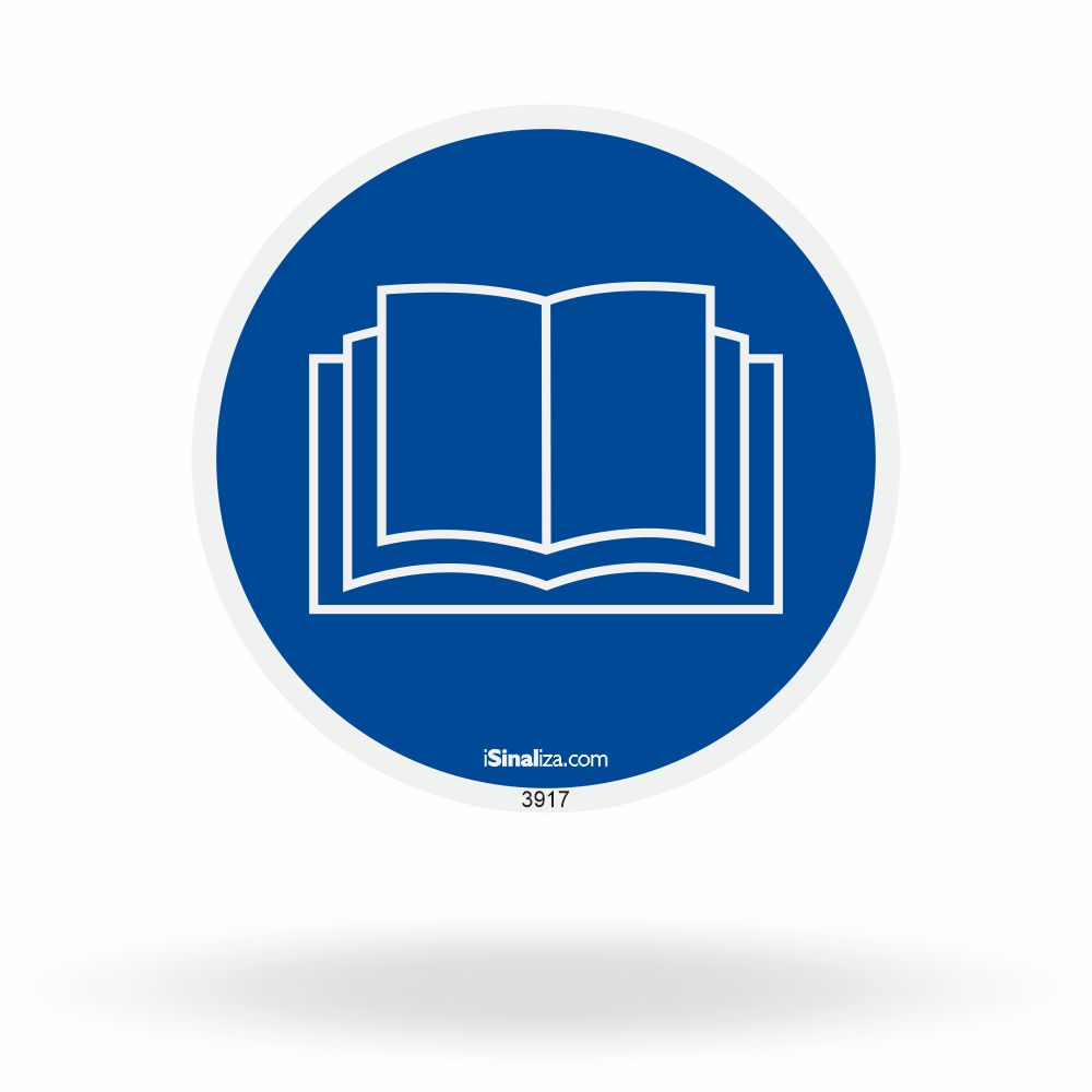 Etiqueta de Segurança "Obrigatório a Leitura do Manual do Operador" - (Embalagem com 10 unidades)