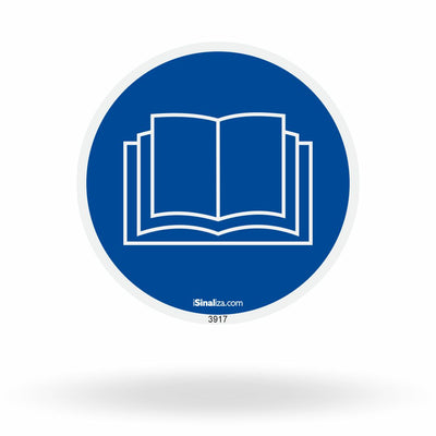 Etiqueta de Segurança "Obrigatório a Leitura do Manual do Operador" - (Embalagem com 10 unidades)