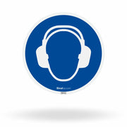 Etiqueta de Segurança "Obrigatório Uso de Proteção Auricular" - (Embalagem com 10 unidades)