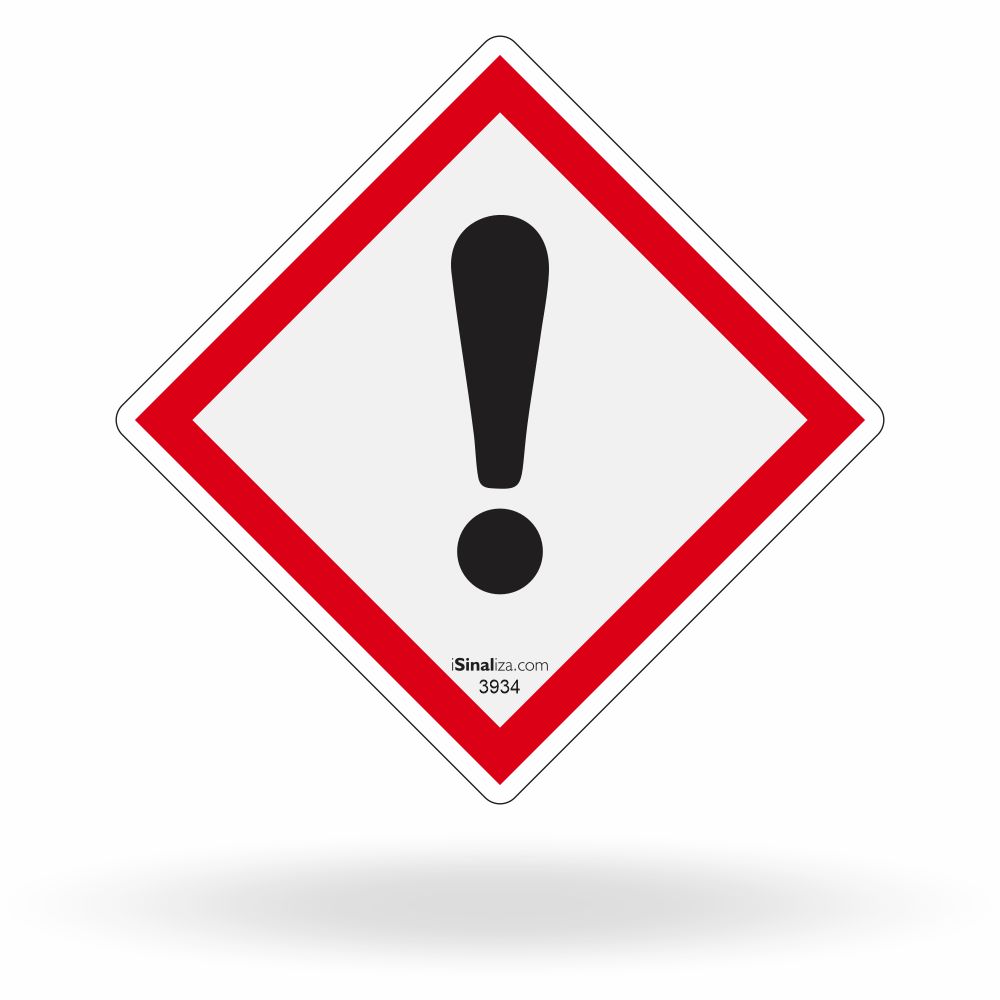 Etiqueta de Segurança GHS "Aviso Geral / Atenção" - (Embalagem com 10 unidades)