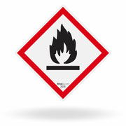 Etiqueta de Segurança GHS "Inflamável" - (Embalagem com 10 unidades)