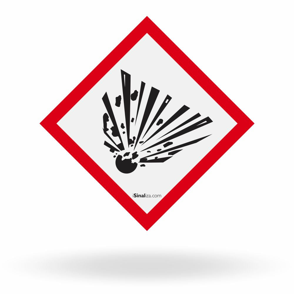 Etiqueta de Segurança GHS "Explosivo" - (Embalagem com 10 unidades)