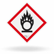 Etiqueta de Segurança GHS "Oxidante" - (Embalagem com 10 unidades)