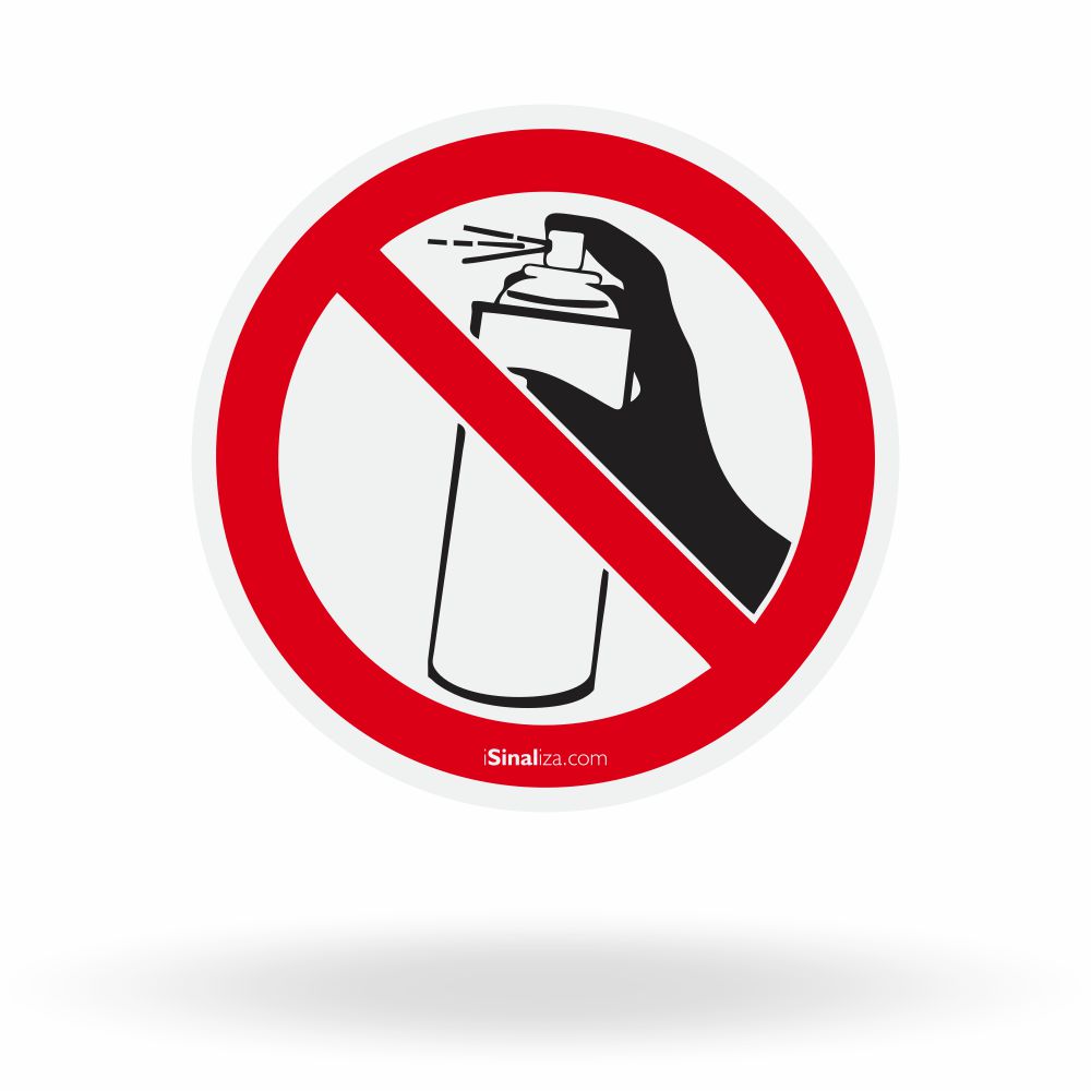 Etiqueta de Segurança "Proibido Usar o Spray" - (Embalagem com 10 unidades)